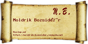 Moldrik Bozsidár névjegykártya
